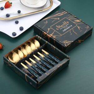 SET 6 THÌA VÀNG CÁN NGỌC