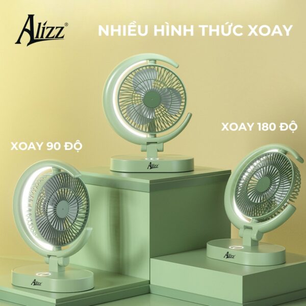 Quạt gấp để bàn không dây ALIZZ