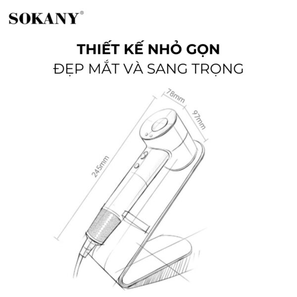 Máy Sấy Tóc Nóng Lạnh 2 Chiều SOKANY, nhỏ gọn và mạnh mẽ