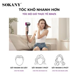 Máy Sấy Tóc Nóng Lạnh 2 Chiều SOKANY, nhỏ gọn và mạnh mẽ
