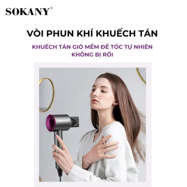 Máy Sấy Tóc Nóng Lạnh 2 Chiều SOKANY, nhỏ gọn và mạnh mẽ